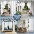 thumbnail image 5 of White Outdoor Curtains for Patio Waterproof, Windproof Privacy Curtains with Weighted Bottom, Modern Minimalist Pure Soild Color Outside Drapes for Picnic Garage Backyard Cabana 54"x108" 2 Panel, 5 of 8