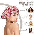 thumbnail image 6 of Rose Flowers Pink Red Silk Bonnet for Sleeping Women Men, Adjustable Elastic Satin Bonnet Bonnet for Sleeping, Soft Similar Silk Curly Cuteness Hair Bonnet for Sleeping, 6 of 7