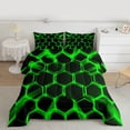 thumbnail image 2 of Castle Fairy Teens Hexagon Queen Comforter Set,Geometric Honeycomb Bedding Comforter Set, 2 of 8