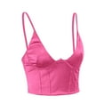 thumbnail image 4 of Women Summer Tops Womens Glitter Strappy Tank Tops Sexy Swing Vest Clubwear Girls Bra Top Shirts Top plus Bulk Women Cancer Womens Shirt Camisole Shelf Bra Blouse for And Shirts for Pink M, 4 of 7