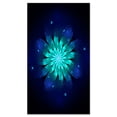 thumbnail image 2 of Fleur Fractale Bleue N Turquoise - Grande Impression sur Toile d'Art Floral, 2 of 3