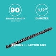 thumbnail image 4 of 100 Pack Plastic Binding Comb Spines, 1/2 Inch Diameter, 90 Sheet Capacity, for Letter Size, , Students and Coworkers, 4 of 4