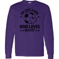 thumbnail image 3 of Inktastic Just a Girl Who Loves Soccer Long Sleeve T-Shirt, 3 of 5