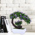 thumbnail image 4 of Simulation Flower Pot Plastic Imitation Plant Pot Modern Bonsai Home Table Window Decoration Supplies(Purple), 4 of 6