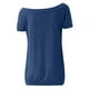 thumbnail image 5 of Blusa de manga corta con hombros descubiertos para mujer - Camiseta informal de verano de color liso, 5 of 6