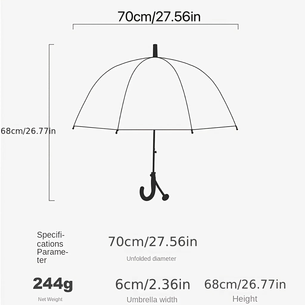 Kid's Clear Transparent Umbrella with Cartoon Cars Pattern, Red Trim, Durable Windproof Children's Rain Umbrella for Boys, Toddler Outdoor Rain Gear