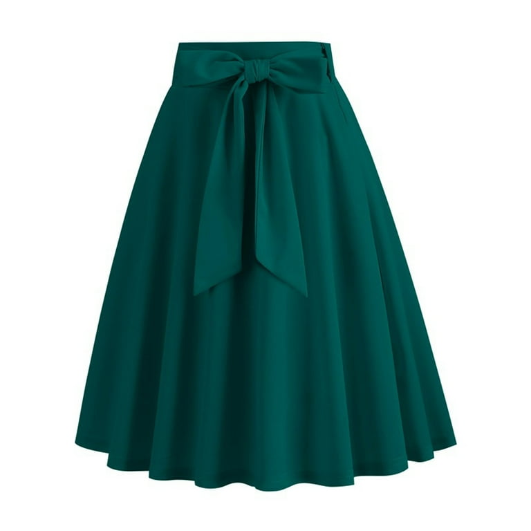 スカート MIDI FLARED SKIRT APEXFWDT Women's High Waist A-Line Skirt Skater Flared Midi