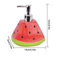 thumbnail image 2 of Dispensador de jabón Botella de loción de sandía Dispensador de líquido de cerámica Decoración de baño, 15 oz, 2 of 6