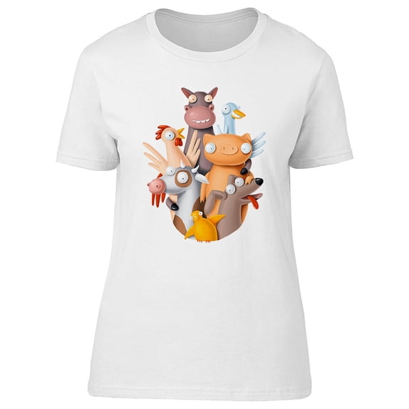 Funny Farm Animals Tee Women's -Image by Shutterstock