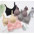 thumbnail image 3 of Sujetadores de maternidad de alta calidad, ropa interior de algodón para amamantar, sin costuras, talla grande, transpirable, Push Up, 3 unidades por Set, 3 of 5
