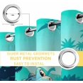 thumbnail image 6 of Funny Dinosaur Blackout Curtains for Bedroom/Living Room, Thermal Insulated Kitchen Curtains, Playing Guitar Palm Tropical Fern Silhouette Grommet Darkening Window Treatment Drapes 42"x84"x2, 6 of 8