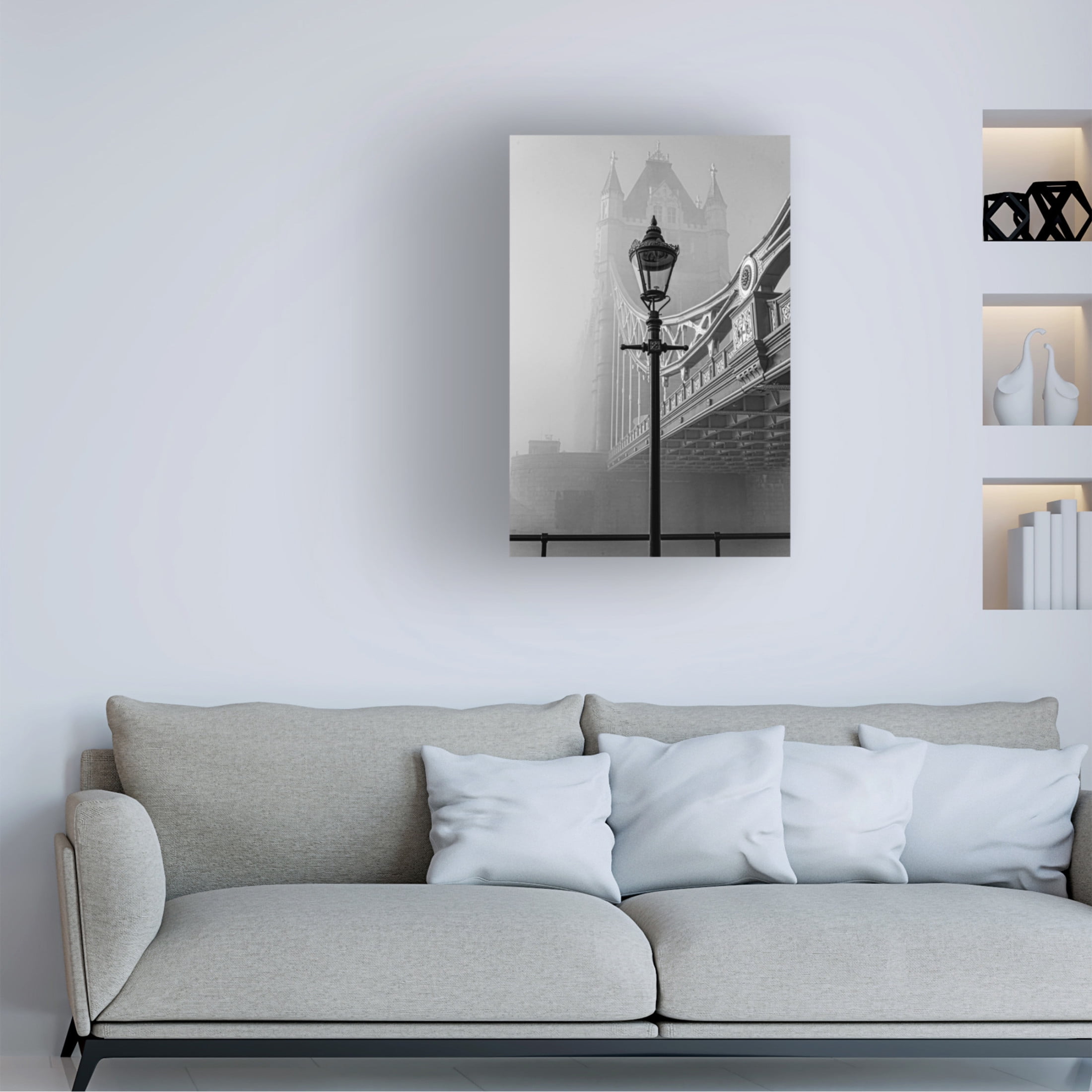 Canvas Wall Art - Chris Hamilton 'A Bridge Too Far ' Wall Art for Living Room, Bedroom, or Office D?cor by Trademark Fine Art - 22 x 32 Inches
