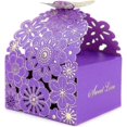 thumbnail image 1 of 30 cajas de dulces huecas con forma de mariposa y flores, Cajas de Regalo con mariposas, decoración para fiestas, recuerdos de boda (púrpura,), 1 of 5