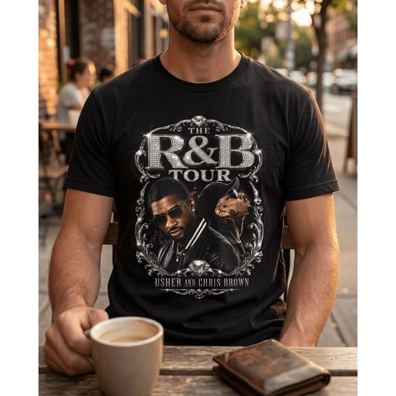 Usher & Chris Brown The R&B Tour Diamond Vintage Bootleg Rap Graphic T-Shirt