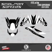Kalair GFX Graphics Kit for Ktm 1290 SUPER DUKE (2017-2018) Scalper Series