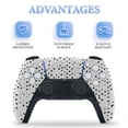 thumbnail image 3 of Black And White Dotted Console Skin Bundle for PS5 Pro Slim Disc & Digital / PS4 – Full Wrap + Dual Controller Flair, 3 of 5