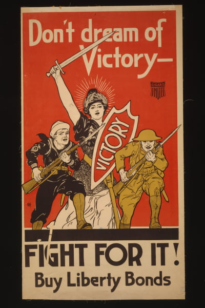 Photograph Vintage Cigar Store WWI War Victory Poster Display  1918   8x10 