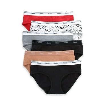 Hanes Womens Underwear Hipster 6-Pack, Breathable Panties, Stretch Cotton Underwear for Women