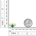 thumbnail image 4 of Gem Stone King 10K Yellow Gold Green Simulated Emerald White Moissanite and Diamond Accent 3-Stone Ring for Women | 1.79 Cttw | Oval 8X6MM and 6X4MM | Wedding Engagement Anniversary Ring, 4 of 4