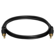 Cmple - 3.5mm Aux Audio Cable Stereo 3 ft AUX Cable Male to Male Speaker Cable Auxiliary Cord Adapter for Car, Phone, Headphones - Black