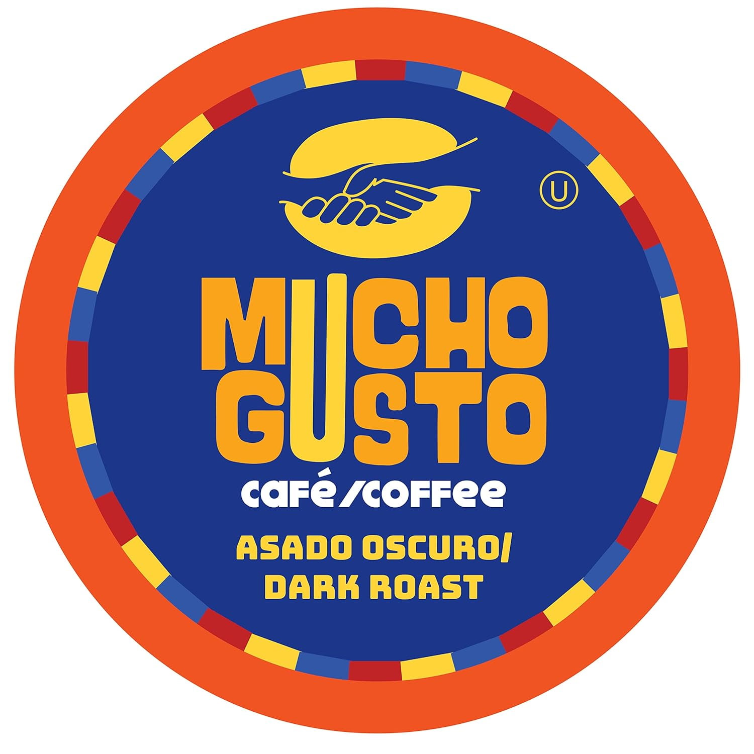 Mucho Gusto Dark Roast Coffee Pods, Made of 100% Ground Arabica Coffee Beans, 40-Pack