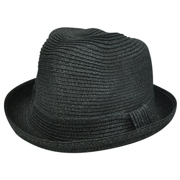 Black One Size Small Med Large Paper Fedora Stetson Homburg Bowler Flip Bowl Hat