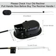 thumbnail image 2 of Recliner Handle with Reinforced Cable, Aluminum Alloy Construction for Comfortable Grip and Long-lasting Use, Improved Design for Quick Installation on Compatible Furniture Brands, 2 of 5