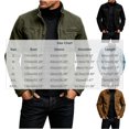 thumbnail image 3 of LODIENY Mens Vintage Cargo Jacket with Zipper Pockets Long Sleeve Stand Neck Full Zip Casual Windbreaker Coat Army Green XL, 3 of 9