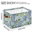 thumbnail image 4 of Yayeee 2 Pack Canvas Storage Basket with Handles for Shelves Fabric Bins Closet Organizer, Vibrant Hydrangeas Pattern, 4 of 8