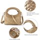 thumbnail image 4 of LHSHID Women Woven Tote Small Crossbody Bag, Weave Quilted Purse Square Shoulder Bag Woven Handbag with Detachable Strap, 4 of 6