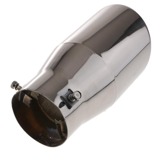 76mm Diámetro de Montaje Tail Silenciador de Tubo de Escape para Coches Automotriz Negro de Soledad Extremidades del extremo del silenciador del tubo de escape