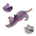thumbnail image 5 of Unique Bargains Women Fashion Cat Bangs Duckbill Clip Hairdo Clips 1 Pc Pink Purple, 5 of 5