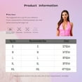 thumbnail image 5 of TSSOE Womens Glossy Leather Crop Tops Deep V Neck Punk Rivets Front Zip Tank Top Bodycon Vest Silver S, 5 of 5