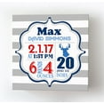 thumbnail image 1 of Personalized Canvas Birth Announcement Nursery Decor Gift, Safari Deer Design, Custom Name, Date, Weight & Length, Unique Boys & Girls Baby Shower Wall Art Presents, Color Gray # 3, Size - 16x16, 1 of 5