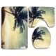 thumbnail image 1 of ABPHQTO Playa Natural Hawaiana Atardecer Con Siluetas Palmeras Arbustos Con Nubes Juego de alfombras de baño de 3 piezas Alfombra de baño Alfombra de contorno y tapa de inodoro ABPHQTO Cont-CHAPPLE-37372, 1 of 2