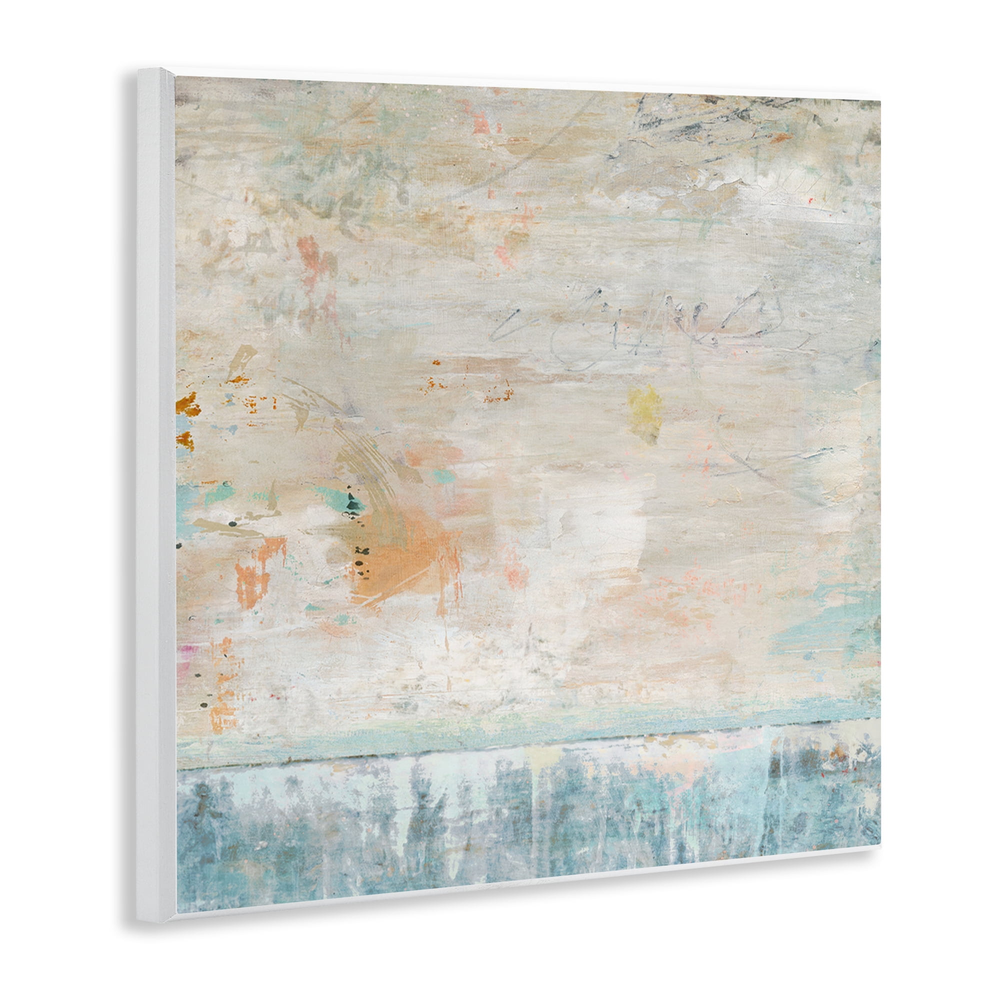 Stupell Industries Rustic Abstract Paint Strokes Abstract Painting Unframed Art Print Wall Art, 12 x 12