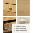 thumbnail image 4 of Joyyskill 3 Drawer Dresser, Modern Chest of Drawers Storage Cabinet with Golden Handles, Wood Nightstand End Table, Natural Oak, 4 of 8