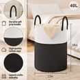 thumbnail image 7 of Laundry Basket, Woven Cotton Rope Laundry Hamper for Decor Storage of Dirty ClothesToys and Blankets in Bathroom, Baby Room and Living Room, 7 of 7