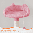 thumbnail image 4 of Alden Design 63″H Multi Level Cat Tree Condo with Basket & Hammock & Scratching Post for Small/Medium Cats, Pink, 4 of 9