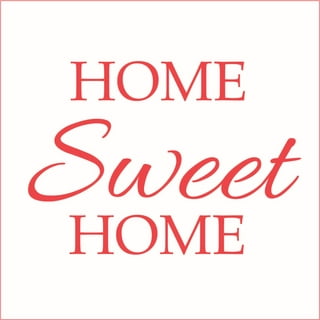 Home Sweet Home Laurel Leaf Handwriting Vinyl Letters Kitchen Wall