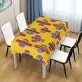 thumbnail image 7 of Mesican Stripe Cactus Yellow Rectangle Tablecloth, Dust Proof Anti Wrinkle Wipeable Table Cloth Tabletop for of Dinner Kitchen Wedding Holiday Party 54"x72" Home Decor, 7 of 7