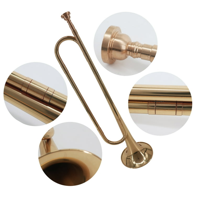 B Flat Bugle Call Trumpet Brass Material with Mouthpiece for