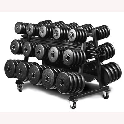 York Barbell Aerobic Weight Set Club Pack Includes Rack by York Barbell