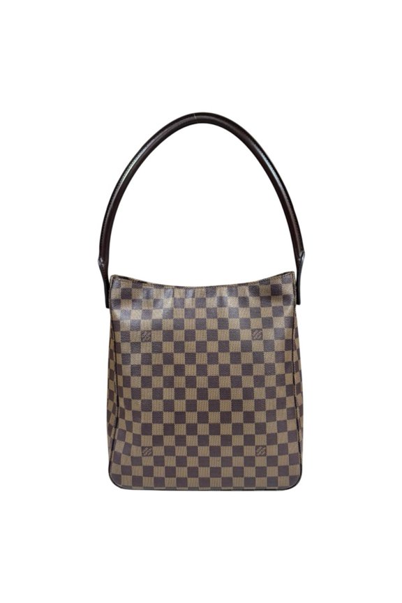 Pre-Owned Louis Vuitton Looping GM Damier Shoulder Bag, Canvas N51144, Brown, Women's