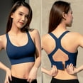 thumbnail image 2 of Penkiiy Sports Bras for Women Women Bra Quick Drying Fitness Yoga Running Sports Seamless Underwear Vest Blue Bras, 2 of 5