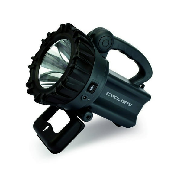 Cyclops Rechargeable Portable Handheld 10-Watt 850 Lumens Spotlight with AC/DC Charger/12V DC Car Plug Adapter