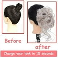 thumbnail image 6 of Messy Bun Hair Piece Claw Clip Messy Bun Hair Bun Wavy Curly Hair Bun Long Beard Bun Hair Synthetic Tousled Updo Halloween Christmas Cosplay Party Hair Bun Hairpiece for Women, 6 of 6