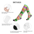thumbnail image 5 of Lsque Multicolored Tropical Pattern Sport Compression Socks for Men & Women 15-20 mmHg Knee High Nurse Pregnant Running Medical and Travel Athletic, 5 of 6