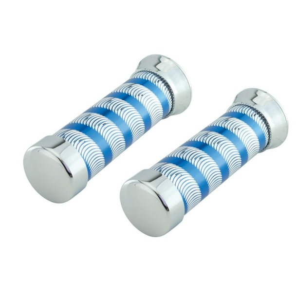 light blue bike grips