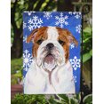 thumbnail image 3 of Carolines Treasures SS4622GF 11 x 15 In. Bulldog English Winter Snowflakes Holiday Flag- Garden Size, 3 of 3